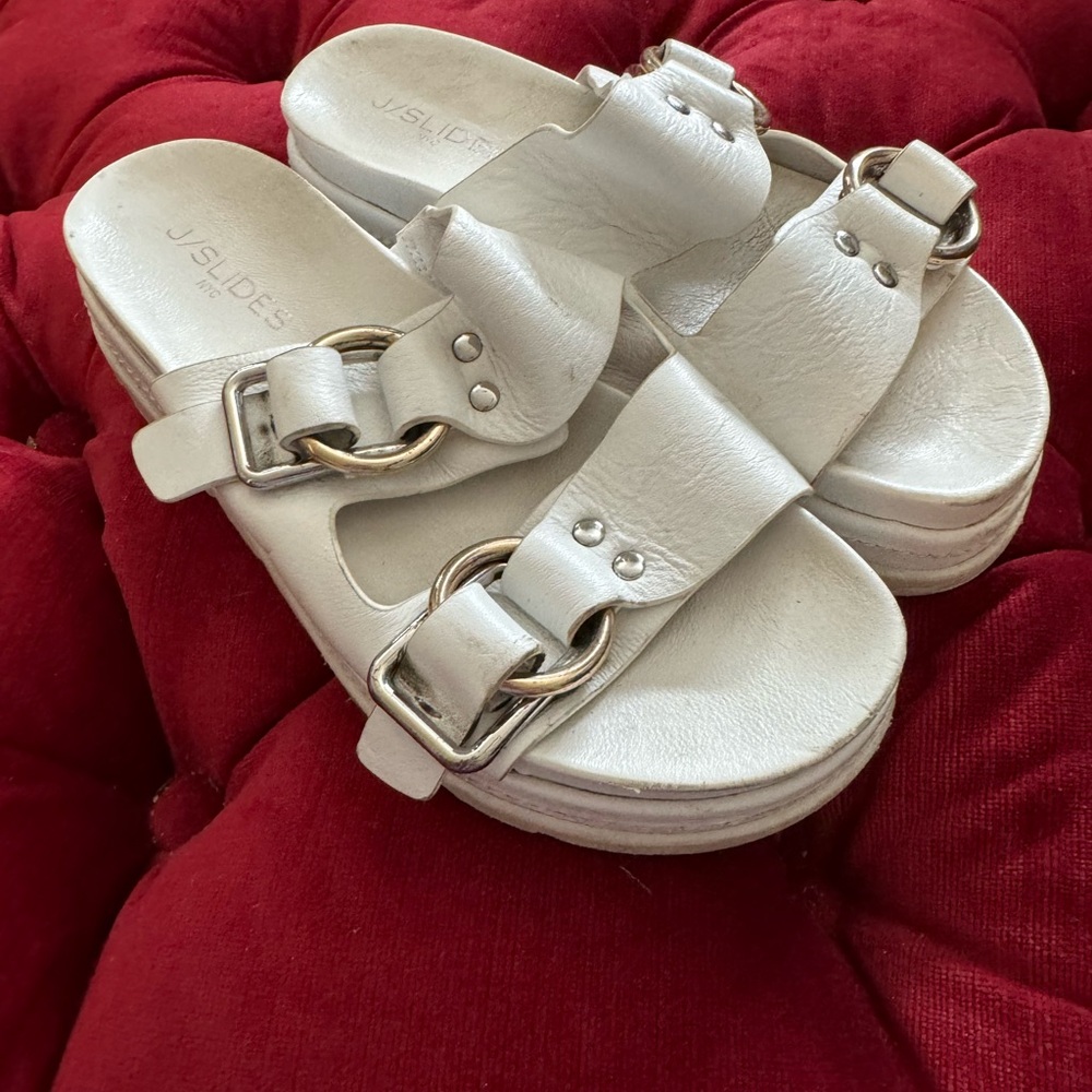 J Slides. Sandals on small platform. Still selling In Stores. Size 7.5